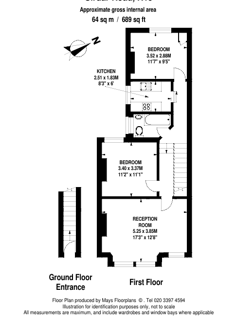 New 2 bedroom Flat to Rent  in N22